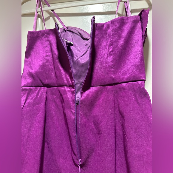 Max and Cleo Strapless Sweetheart Floral Purple Dress in size 2 (Like New!) - Picture 12 of 14